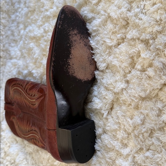? Ferrini Genuine Teju Lizard Western Cowboy Boots – Brown – Size 11 main image 4